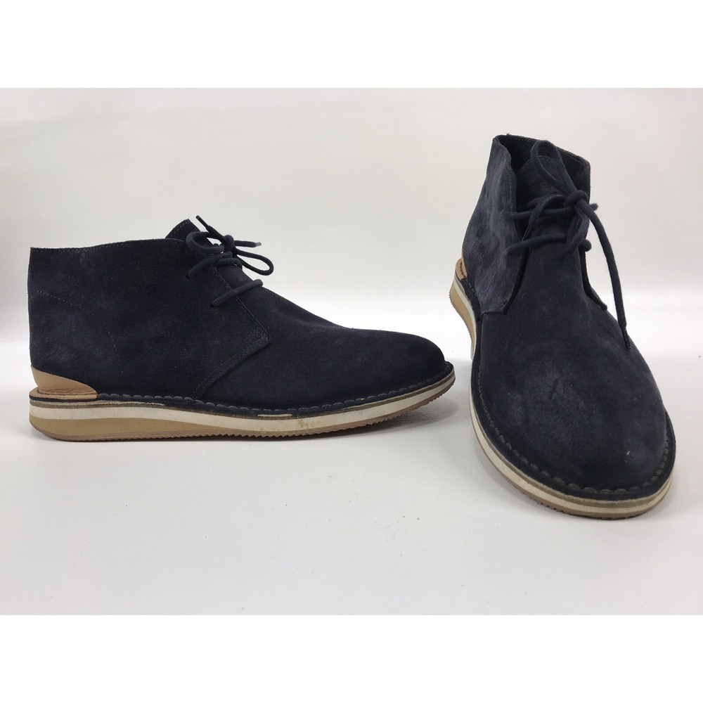 Greats Brooklyn Made in Italy Men Blue Suede Chukka Boots Mens Shoes US 13